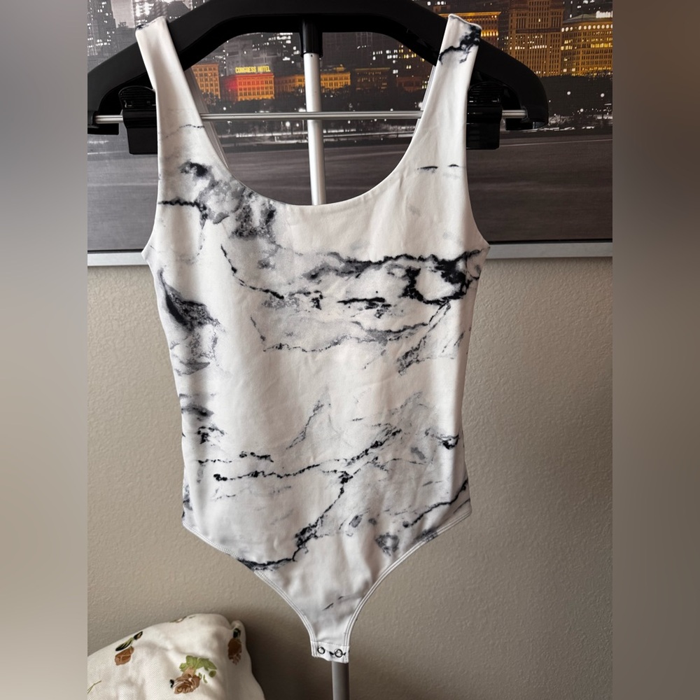 Express Monochrome Marble Bodysuit